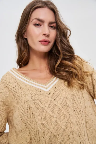 Marisse WOMEN'S SWEATER Z-SW-4828 BEIGE