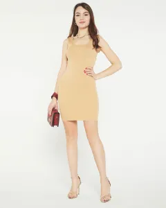 Resti Beige fabric shoulder dress - Clothing