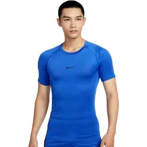 Nike M NP DF TIGHT TOP SS Pánske tréningové tričko, modrá, veľkosť