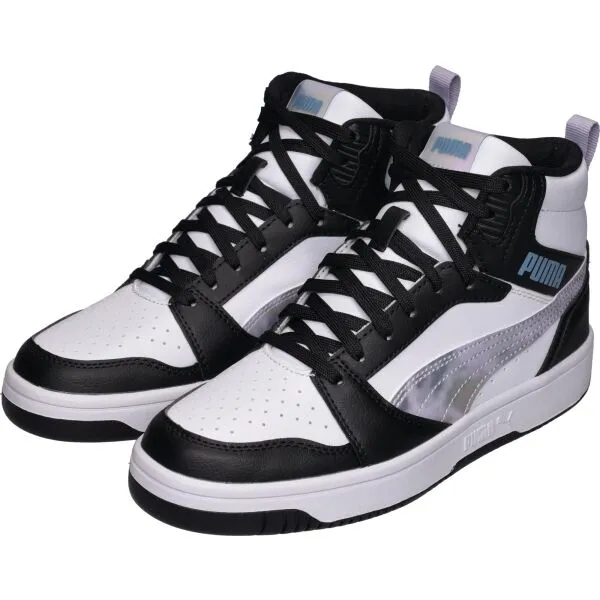 Puma REBOUND V6 MID SPACE BELLE JR Detské členkové tenisky, biela, veľkosť 37