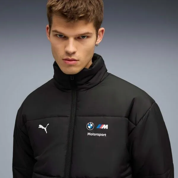 Puma BMW M MOTORSPORT ESSENTIALS+ PUFFER JACKET Pánska bunda, čierna, veľkosť