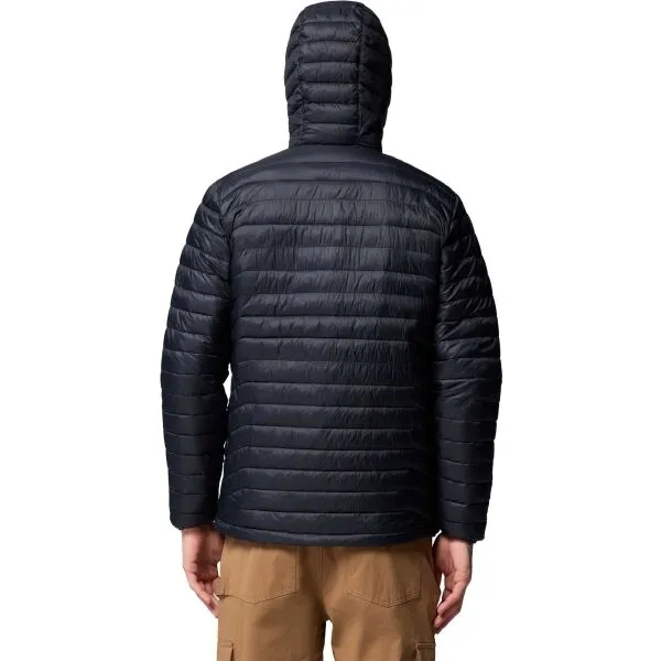 Columbia POWDER PASS HOODED JACKET Pánska outdoorová bunda, čierna, veľkosť