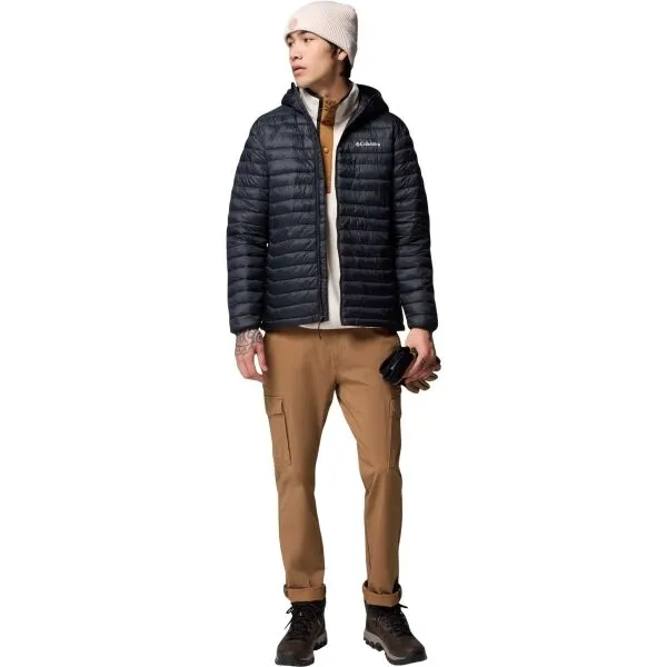 Columbia POWDER PASS HOODED JACKET Pánska outdoorová bunda, čierna, veľkosť
