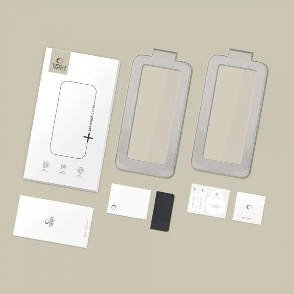 Tech-Protect Quick Set 2x ochranné sklo na iPhone 17, čierne