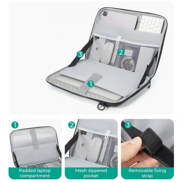 Tech-Protect Ranger-X Tactical taška na notebook 13-14'', čierna