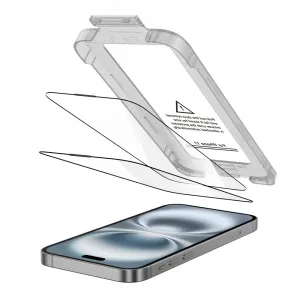 Tech-Protect Quick Set 2x ochranné sklo na iPhone 17, čierne