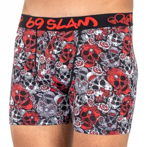 Pánske boxerky 69SLAM fit bamboo red sugar crane M, trenky