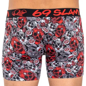 Pánske boxerky 69SLAM fit bamboo red sugar crane M, trenky
