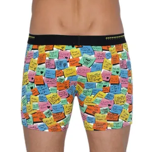Pánske Boxerky 69SLAM Fit Bamboo Post It (MPBPTT-BB) M, trenky
