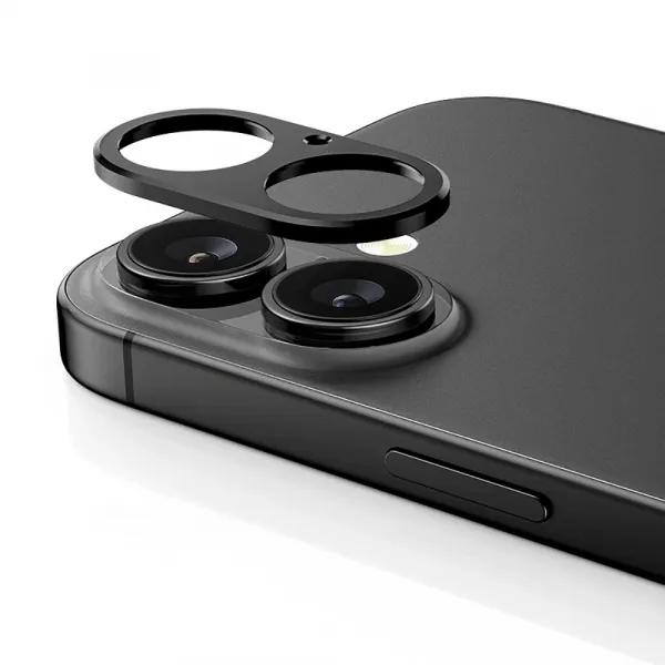Tech-Protect CamAlloy Fit ochranné sklo na kameru na iPhone 17, čierne