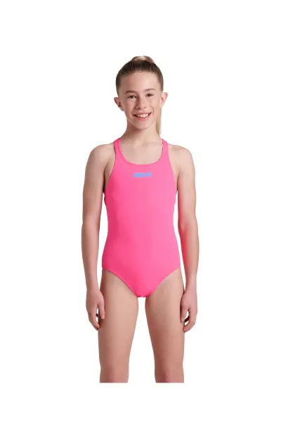Arena solid swim pro junior shocking pink/river blue 92cm
