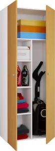 VCM Úklidová skříňka Vandol Il s dvířky, bílá