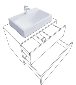 VCM Umyvadlová skříňka Lendas BL S 80 cm, antracit