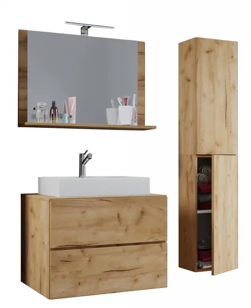VCM 4dílná koupelnová sestava Lendas M 60 cm, dub medový