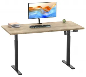 VCM Výškově nastavitelný stůl E-Lona 140x80, dub sonoma