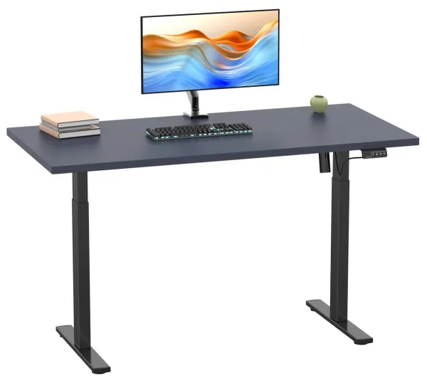 VCM Výškově nastavitelný stůl E-Lona 160x80, antracit