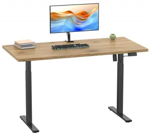 VCM Výškově nastavitelný stůl E-Lona 110x80, dub medový
