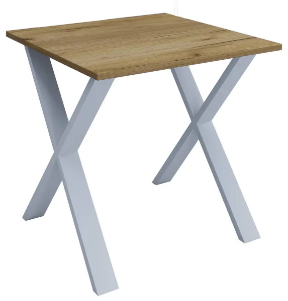 VCM Stůl Lona 80x80 X-nohy, dub medový