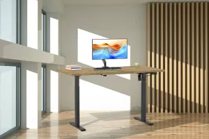 VCM Výškově nastavitelný stůl E-Lona 110x80, dub medový