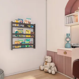 VCM Nástěnná police Kidos, antracitová
