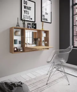 VCM Toaletní stolek se zrcadlem Teala, dub medový
