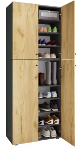 VCM Botník Lona XXL 9dílný, antracitový