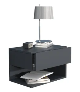 VCM Noční stolek Usal XL 45, antracitový