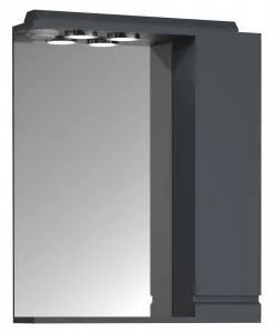 VCM Zrcadlová skříňka Silora L 60 cm, antracitová