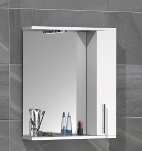 VCM Zrcadlo se skříňkou Lisalo M 50 cm, bílé
