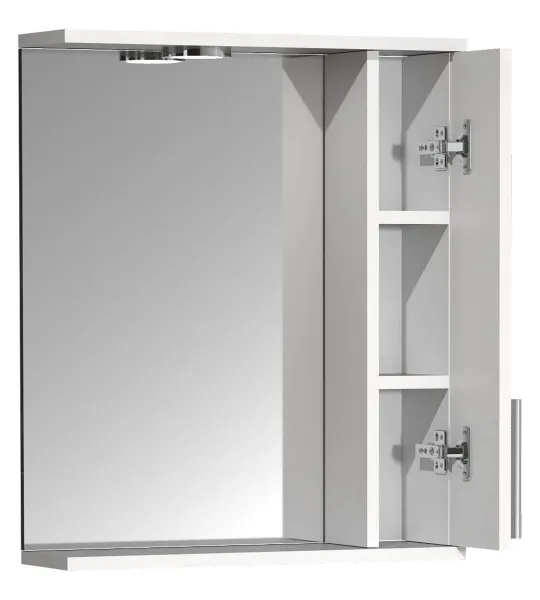 VCM Zrcadlo se skříňkou Lisalo M 50 cm, bílé