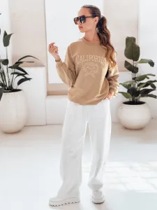 Dámska mikina oversize CALIFORNIA DREAM Farba béžová DSTREET