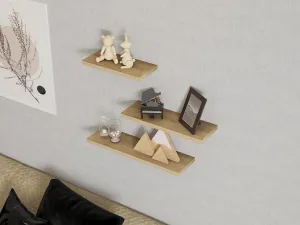 Kalune Design Sada 3 ks nástěnných polic LEILA dub safírový