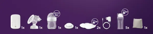 Philips AVENT Odsávačka materského mlieka elektrická nabíjacia SCF396/31+Darček