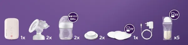 Philips AVENT Odsávačka materského mlieka elektrická DUO SCF397/31+Darček