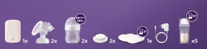 Philips AVENT Odsávačka materského mlieka elektrická DUO SCF397/31+Darček