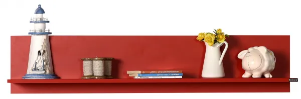 Kalune Design Nástenná polica RAF 120x25 cm červená