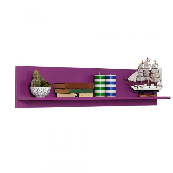 Kalune Design Nástenná polica RAF 120x25 cm fialová