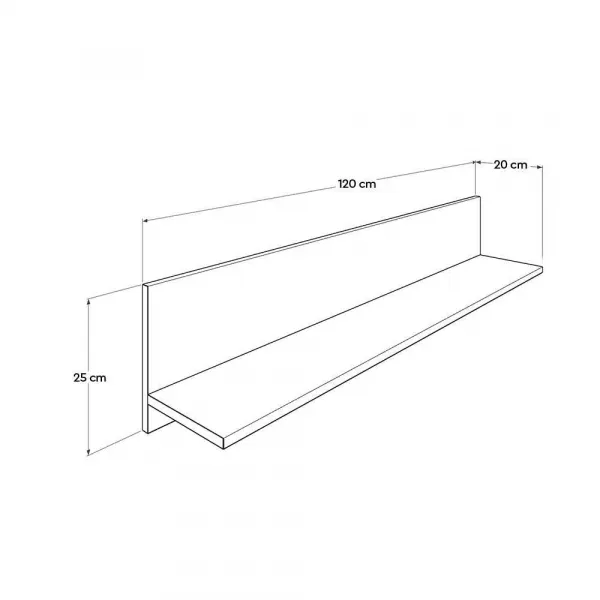 Kalune Design Nástenná polica RAF 120x25 cm fialová