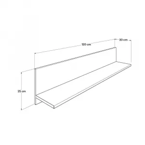 Kalune Design Nástenná polica RAF 120x25 cm fialová