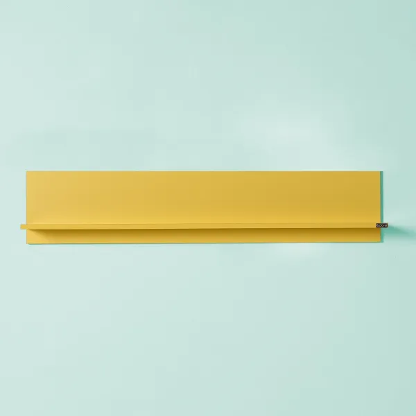 Kalune Design Nástenná polica RAF 120x25 cm žltá