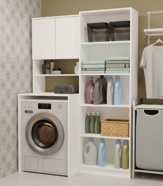 TP Living Kúpeľňová skrinka nad práčku POLA MULTI biela