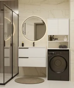TP Living Kúpeľňová skrinka nad práčku POLA MULTI biela