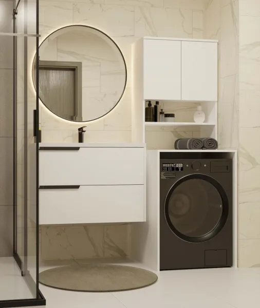 TP Living Kúpeľňová skrinka nad práčku POLA MULTI biela