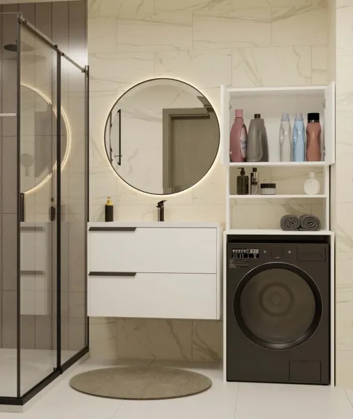 TP Living Kúpeľňová skrinka nad práčku POLA MULTI biela