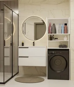 TP Living Kúpeľňová skrinka nad práčku POLA MULTI biela