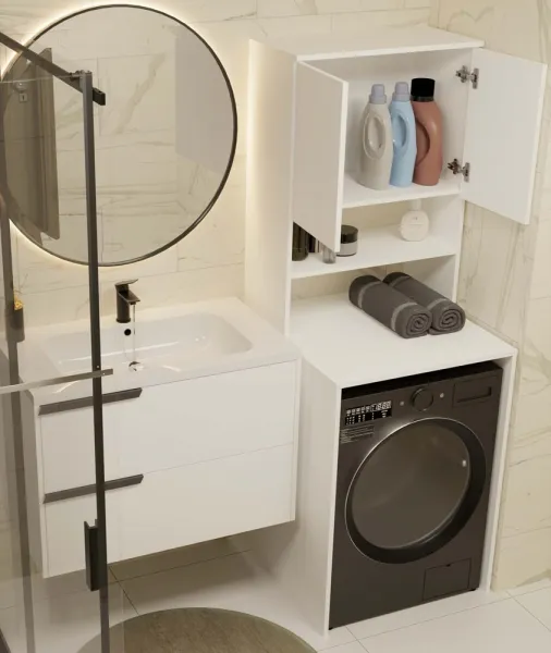 TP Living Kúpeľňová skrinka nad práčku POLA MULTI biela