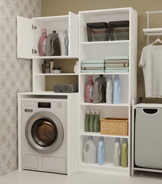 TP Living Kúpeľňová skrinka nad práčku POLA MULTI biela