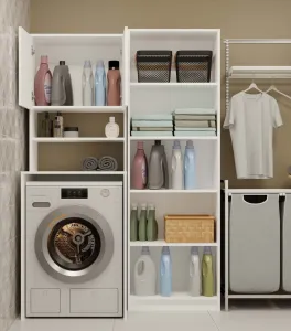 TP Living Kúpeľňová skrinka nad práčku POLA MULTI biela
