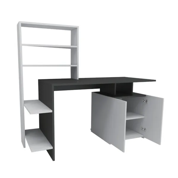 Písací stôl Melis - White, Anthracite
