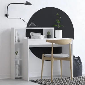 Kalune Design Psací stůl Trella s vestavěným regálem bílý
